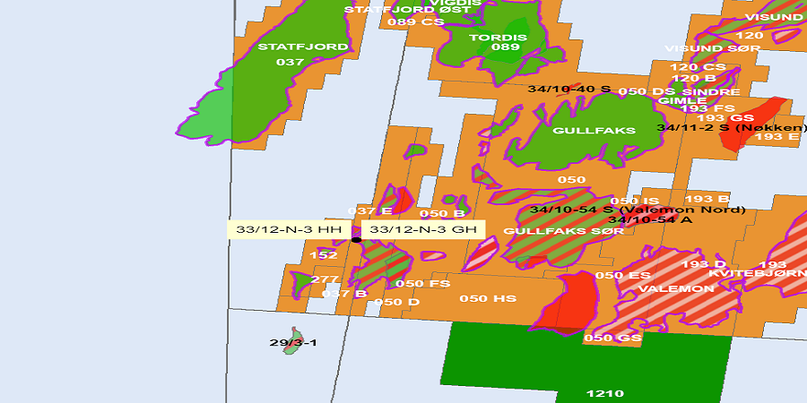 NOD: oil and gas discovery and dry well in the North Sea