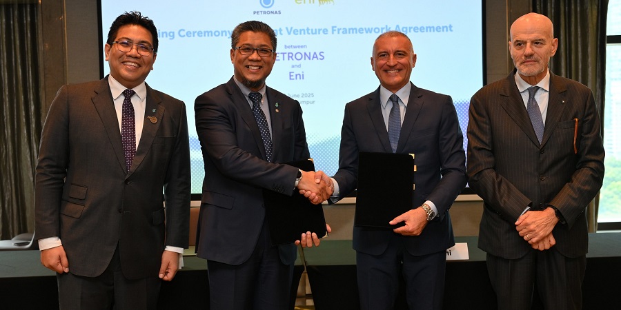 Eni and PETRONAS sign a framework agreement to combine assets in Malaysia and Indonesia