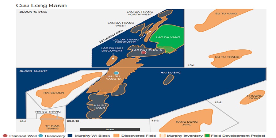 Murphy Oil announces oil discovery at Hai Su Vang-1X in offshore Vietnam