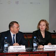 Катырин Сергей Николаевич, вице-президент ТПП РФ , Попова Екатерина Витальевна, помощник руководителя Администрации президента РФ