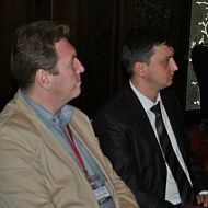 К. Корепанов - начальник отдела продаж компании  Спецтехника, В. Подгорнов - гендиректор компании Энергомотор