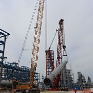 Установка деэтанизатора на 3й линии Амурского ГПЗ