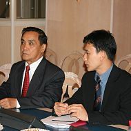 Делегация Национального Собрания Лаосской Национально-Демократической Республики во главе с Председателем Т.Тхаммавонгом в Гербовом зале ГД РФ