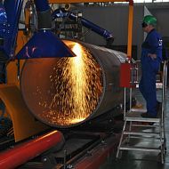 резка трубы на заводе СОТ